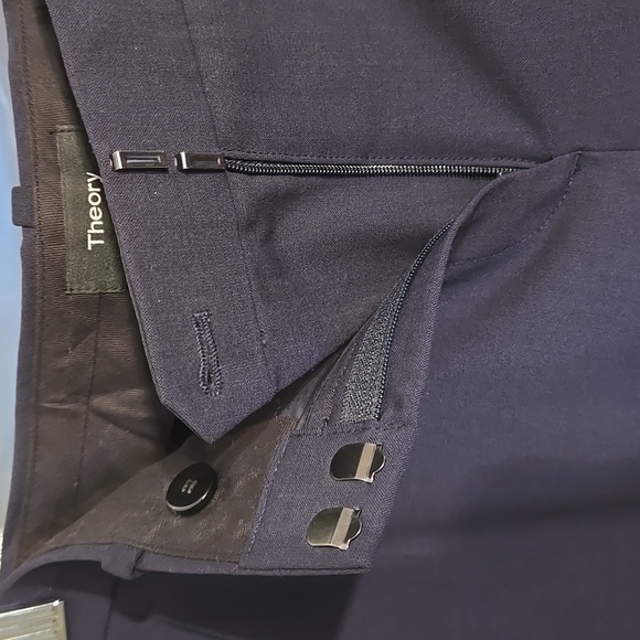 Theory Terry Tapered Lightweight Strech Virgin Wool Ankle Ponte Pants NWOT - Picture 8 of 11